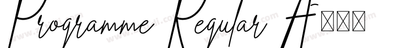 Programme Regular A字体转换
